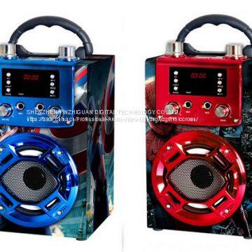 Portable Karaoke Wooden Bluetooth Speaker Box photo-3