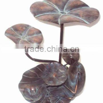 Metal frog water fountain, art metal water fountains, Indian water fountains, interior water fountains