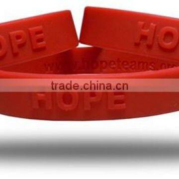 cheap customized hope and love silicone bracelet