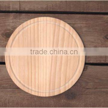 Eco-friendly Round Solid Wood Cutting Board for Serving Food photo-6