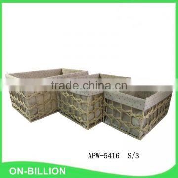 Decorative Woven Colorful Paper String Nest Basket photo-2