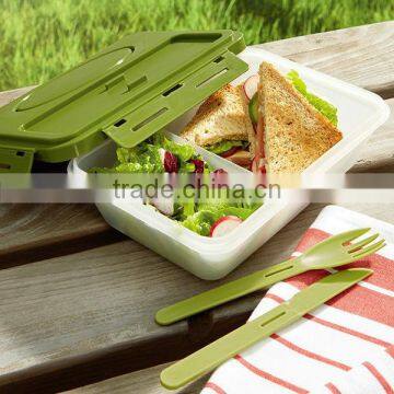 Food Grade Safe Lunch Break Box With Fork and Knife photo-2