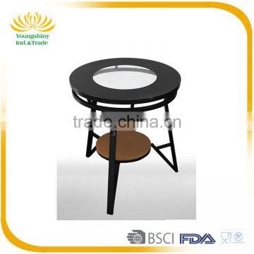 Hot Sell Fashion Morden Round Two Layers Bent Glass Coffee Table photo-2