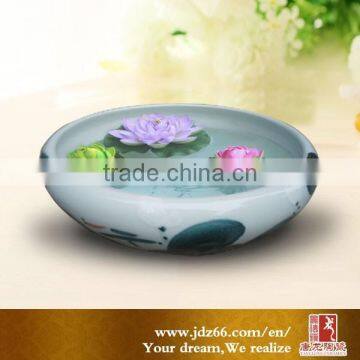 Modern Style Handmade Lotus Figure Ceramic Aquarium for New Year Gift photo-4