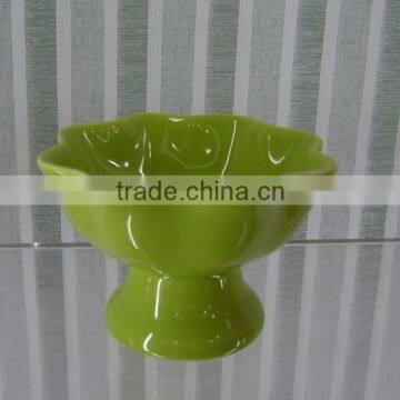 4.3" flower shape custom colorful ice cream bowls for ceramic