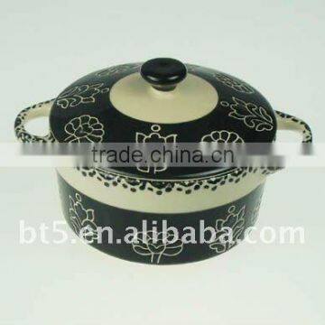 10cm dia stoneware handpainted mini casserole