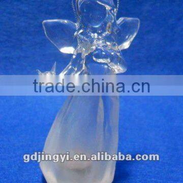 clear Acrylic angel figurines with led RBG 7 colors light Xmas ornament