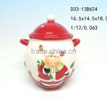 Ceramic christmas food container for sale