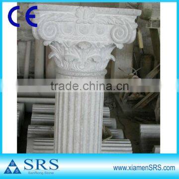 Roman style Natural white stone column caps