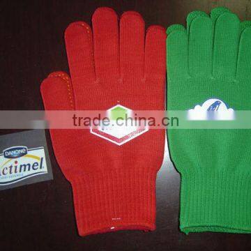 Print logo knit glove for giveway