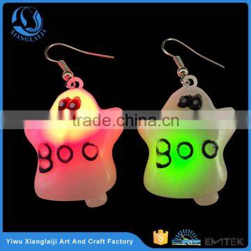 halloween ghost flashing party pierced earrings