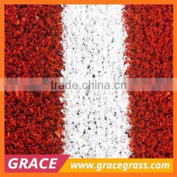 Green and White Artificial Grass for Sports Field