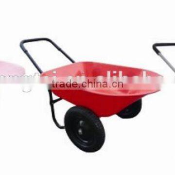 5 Cubic Feet Metal Tray Garden Wheelbarrow With Double Wheels photo-4