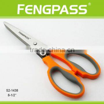S2-1438 8-1/2" PP +TPR handle with 2CR13 Stainless Steel Blade New Design (OEM/ODM,FDA,LFGB 5 blades scissors) herb scissors