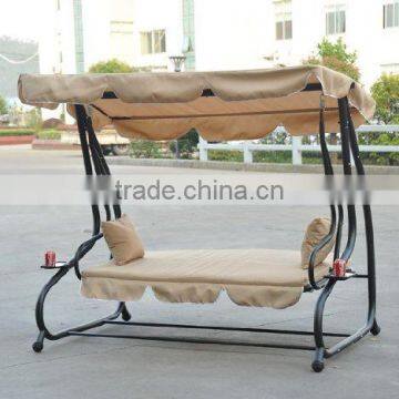 Customized garden swing chair outdoor beige chair for leisure for hot sale