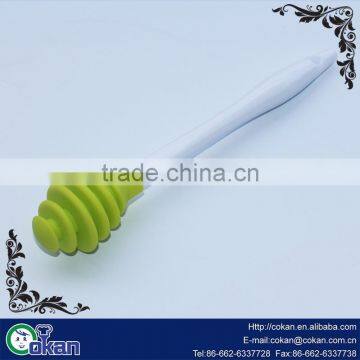 100% Food Grade Silicone Bee Honey Splash Bar/honey Muddler Honey Dipper Mixing Spoon Honey Stick With Wood Handle photo-3