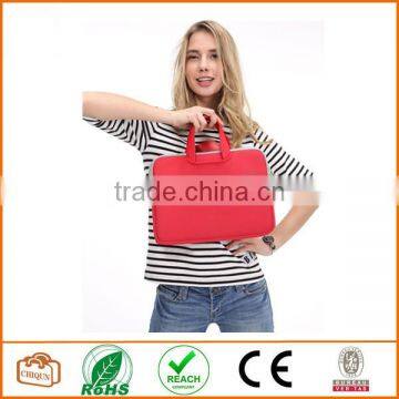 Laptop Case, PLEMO Nylon Lycra Fabric 14 Inch Laptop / Notebook Computer Case Briefcase Bag Pouch Sleeve, Red photo-3