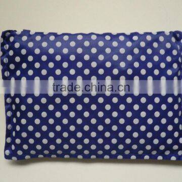 BLUE White Polka Dots Large Reusable Shopping Bag Wide Handles Eco-friendly Tote Bags photo-4