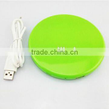 1800mAh Round Mirror Shape Solar Power Bank Adsorption Available photo-2