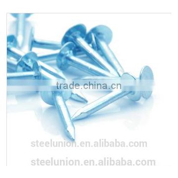 galvanized clout nails with flat head/ clout nail roofing nails