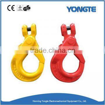 G80 european type clevis hook self-locking ,forged lifting safety hook for chain