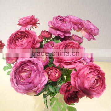 Craft Artificial Fake Floral Blume Single Flower With Plastic Stem Fabric Flowers for Headbands photo-4