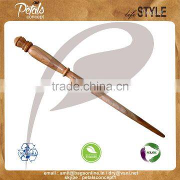 Hi-Quality Palm wood smooth finish oily surface wooden wands by petals concept at Alibaba