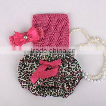 2015 Adorable Baby Diaper and Crochet Tube Top3 Sets , Satin Baby Bloomers, Baby Ruffle Bloomers photo-6