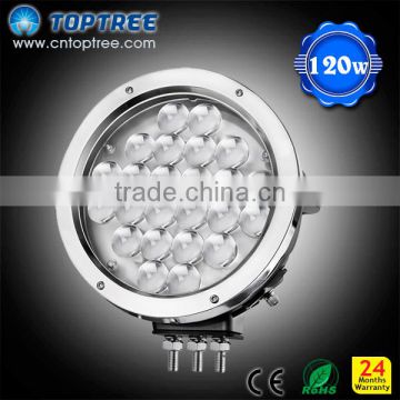 Round Waterproof Dust-proof Rust-proof Heavy Duty Equipment Work light 120W mining led driving light