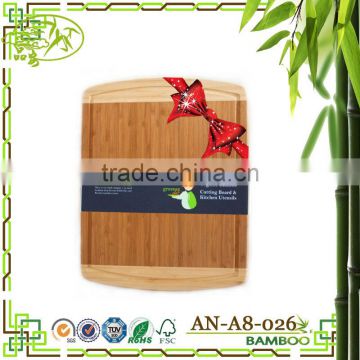 AONONG MOSO Bamboo Radian Corner Shape Cutting Board Kitchen Active Antibacterial Butcher Block