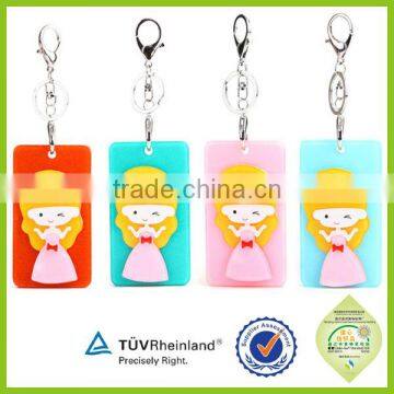 Promotional Free design pvc rubber personalized surfboard keychain