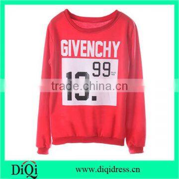 Letters And Numbers Red Sweatshirt