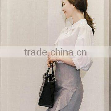 SZXX Tops Wholesale Womens Lady Elegant White Dress Shirts photo-2