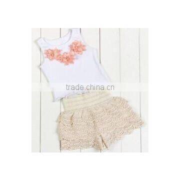 2017 Kids Stocks Cute Baby Girl Summer Sleeveless2 Pcs Baby Clothes/ Clothing photo-4