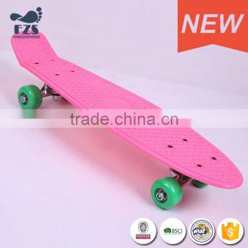 HSJ209 wholesale pp material fish board skateboard with PU wheels