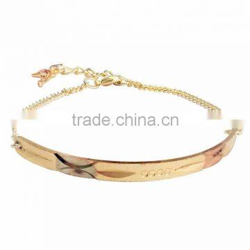 Micron Finish Silver Plated Imitation Bangle Bracelet With Extension Link Chain