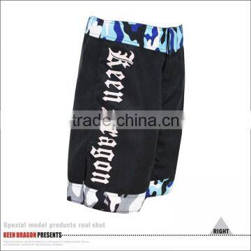 Customized Hot Design OEM Printed Fight Mma Crossfit Shorts Black photo-4