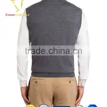 Hot Sale 100 Cashmere Sweater Vest for Men photo-2