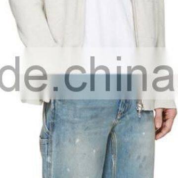 2016 Mens White Cashmere Cardigans Sweaters With Hood photo-4