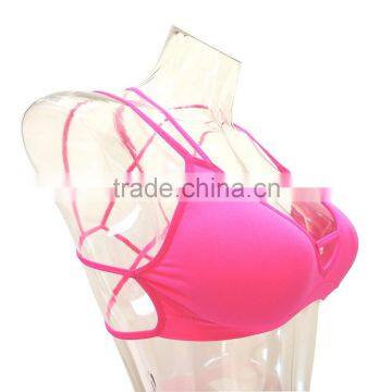2016 Strappy Fitness Bra Women Underwear Sports Wear Lingerie Seamless Sexy Bra photo-2