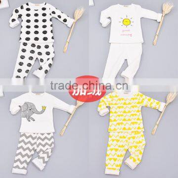 S32704W New Children Clothes Sets Baby Girls Sleepwear Long Sleeve Leisure Wear Kids Pajamas photo-3