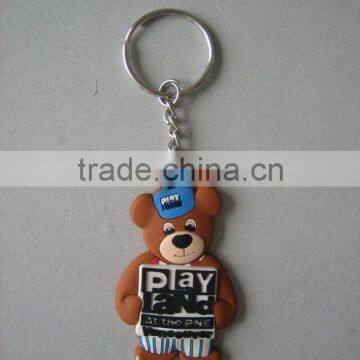 3D cartoon PVC key chain key ring