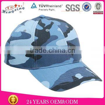 Wholesale New Design Fashion Plain Custom Blue Camo Baseball Cap