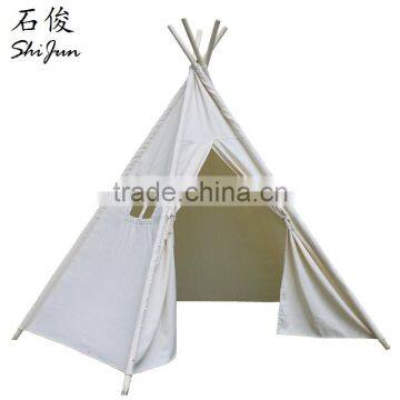 ShiJ Tipi 5-Walls Beige 100% Cotton Teepee Tent