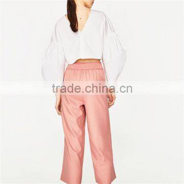 2017 Dongguan Wholesale OEM Casual Cropped Pants for Women photo-5