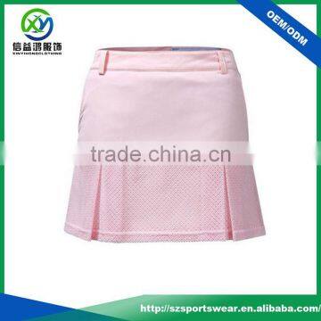 Latest design polyester spandex blend fabric high quality good stretch ladies skirt