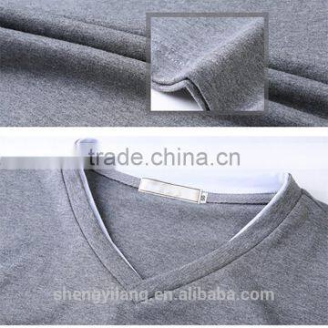 V Neck Long Sleeve Slim Fit Tee Shirt photo-4
