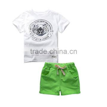 J3614 2017 Fashion Baby Boy Printed T-shirt Shorts Set Wear, Baby Clothes Clothing Set photo-4