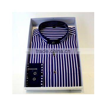 100% Cotton New Button Down Shirts ,fashion Pinstripe Long Sleeve Shirts for Men,OEM Service for Men's Shirts photo-4