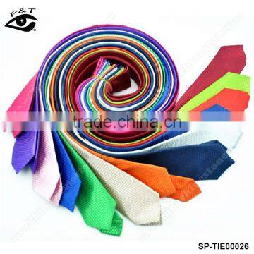 18 Colors Grid Tie Pure Color Neck Tie For Students Skinny Ties